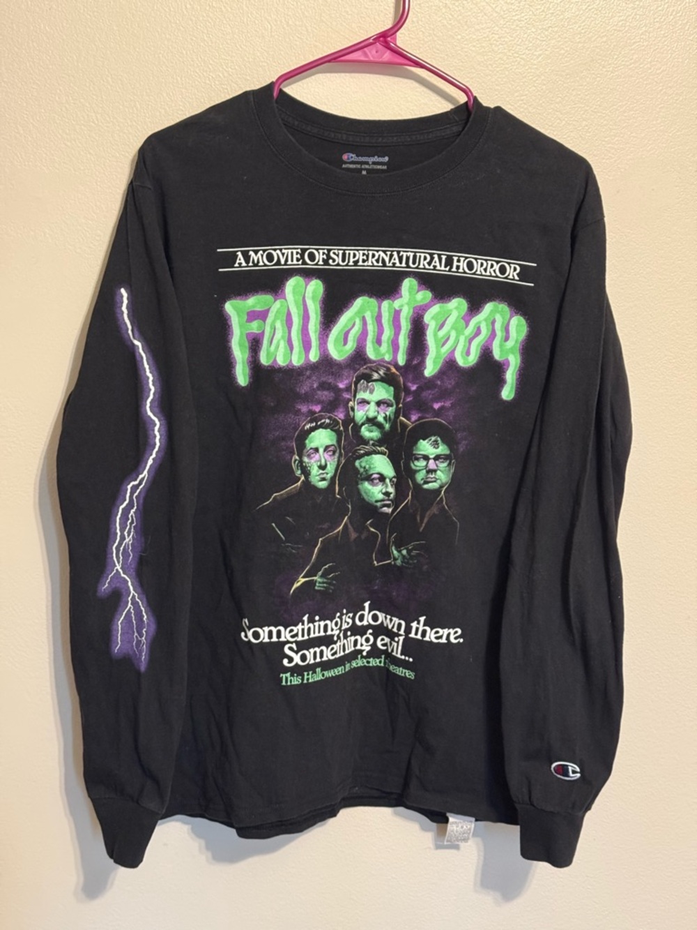 2019 Fall Out Boy Halloween Inspired Black Long Sleeve Official Shirt Sz Medium